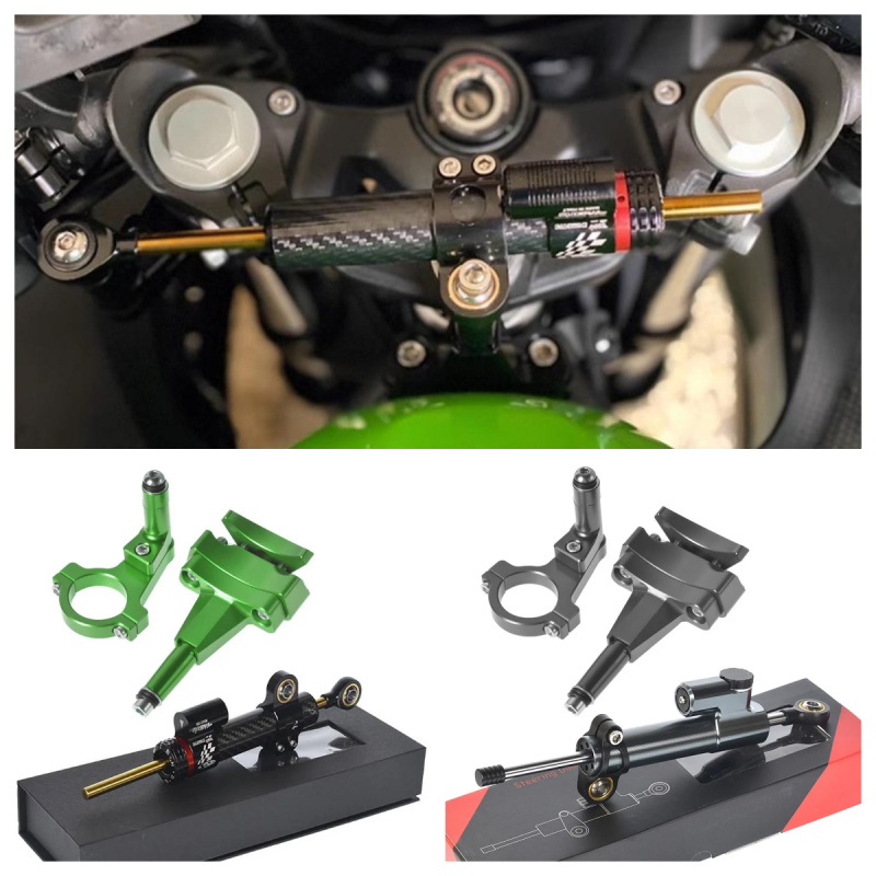 Для Kawasaki 500 2024-кронштей – обзор и цена Steering Damper Stabilizer Kit Cnc