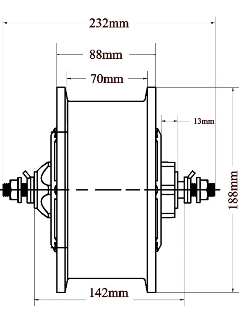 11-дюймовый 52В 60В 72В 120В 5 – обзор и цена 60V 5000W Brushless Hub Motor